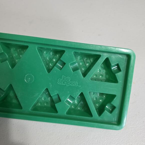 Vintage Christmas Tree Ice Shapers Mold Cube Tray Xmas Green Party Fun - Picture 2 of 5